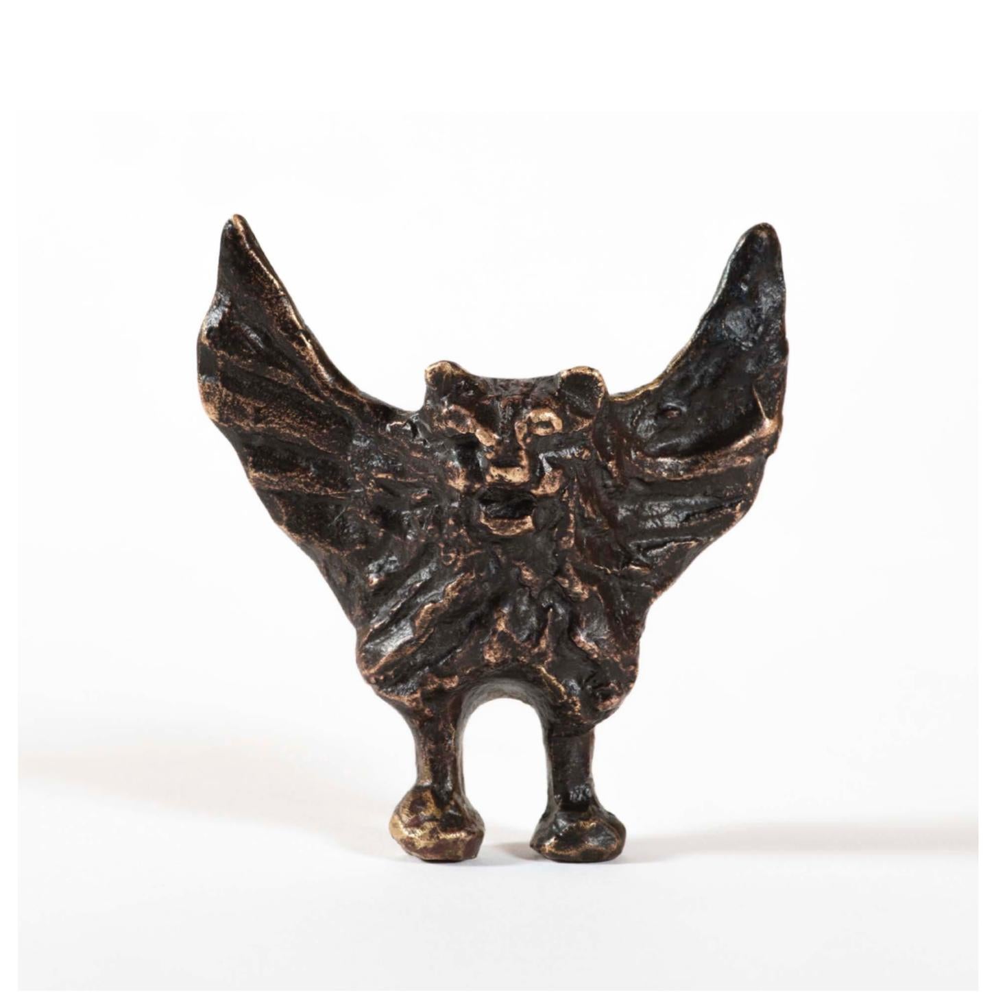 Diego Giacometti Figurative Sculpture - Chauve souris aux ailes déployées, Giacometti, animal, Bronze, sculpture, design