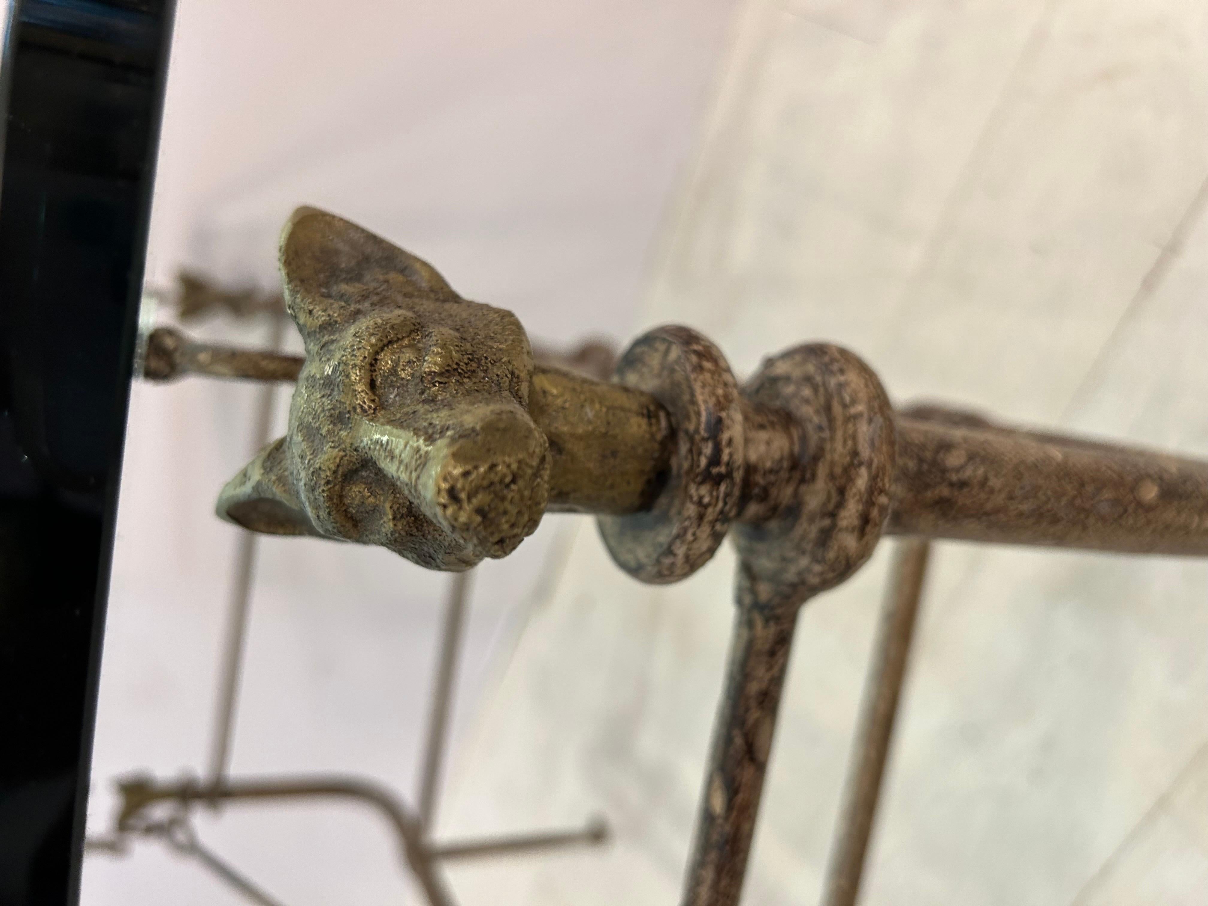 Table basse style Diego, Giacometti, en bronze et fer en vente 1