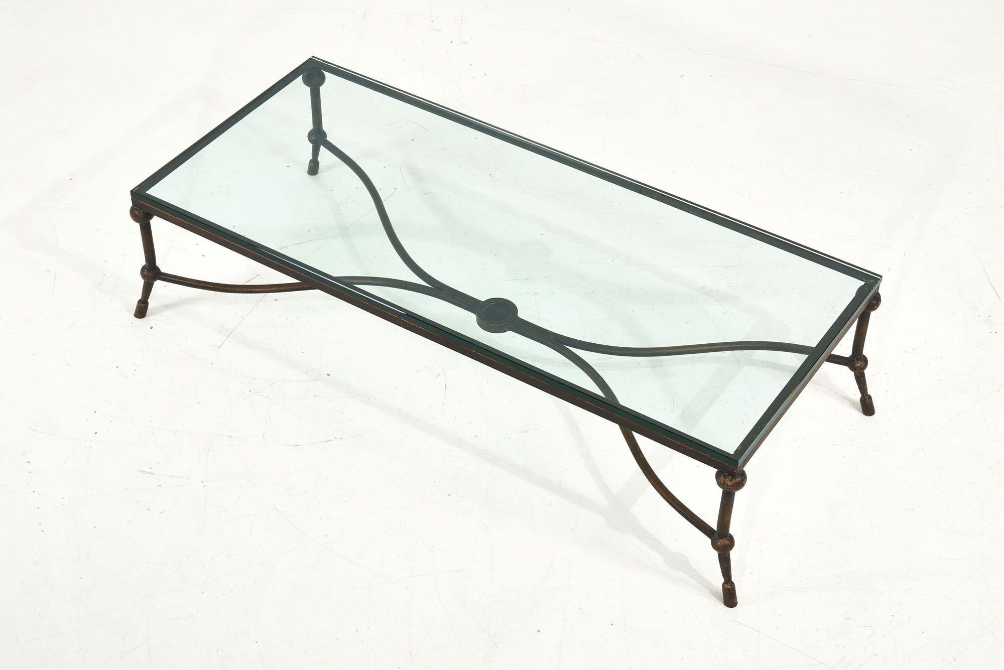 Mid-20th Century Diego Giacometti Style Coffee Table, Bronze Finish