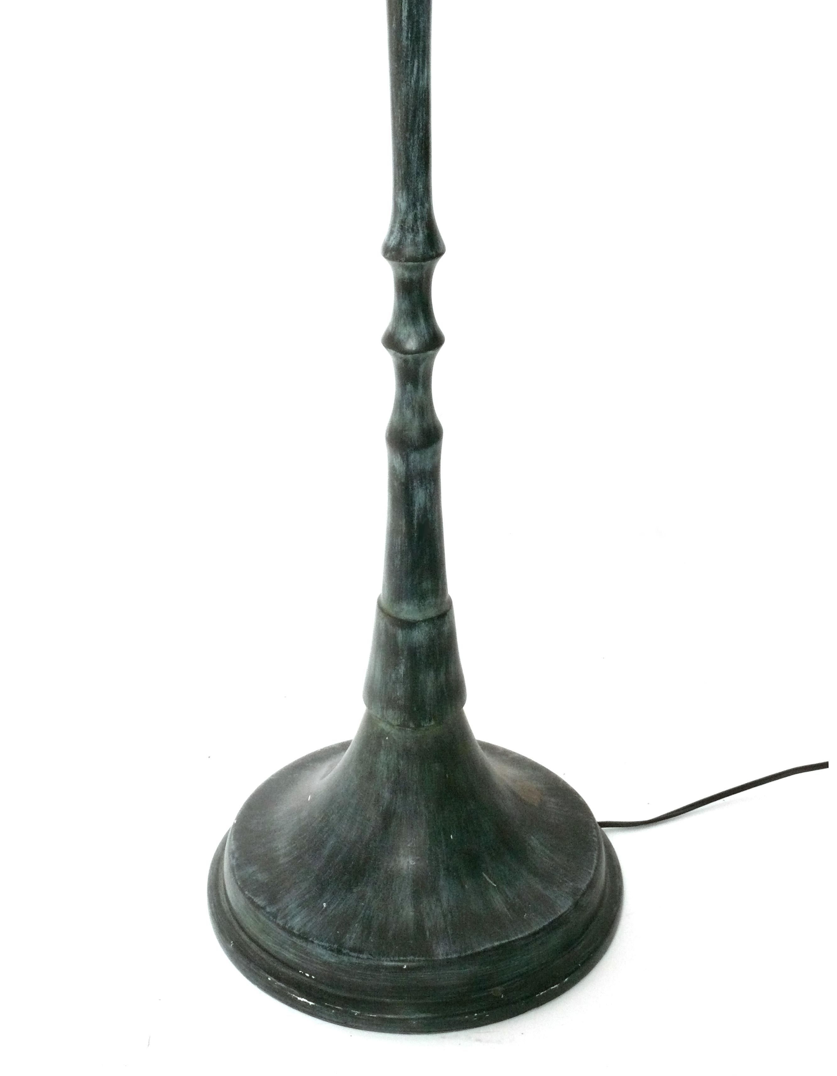 American Diego Giacometti Style Floor Lamp in Verdigris Bronze Finish For Sale