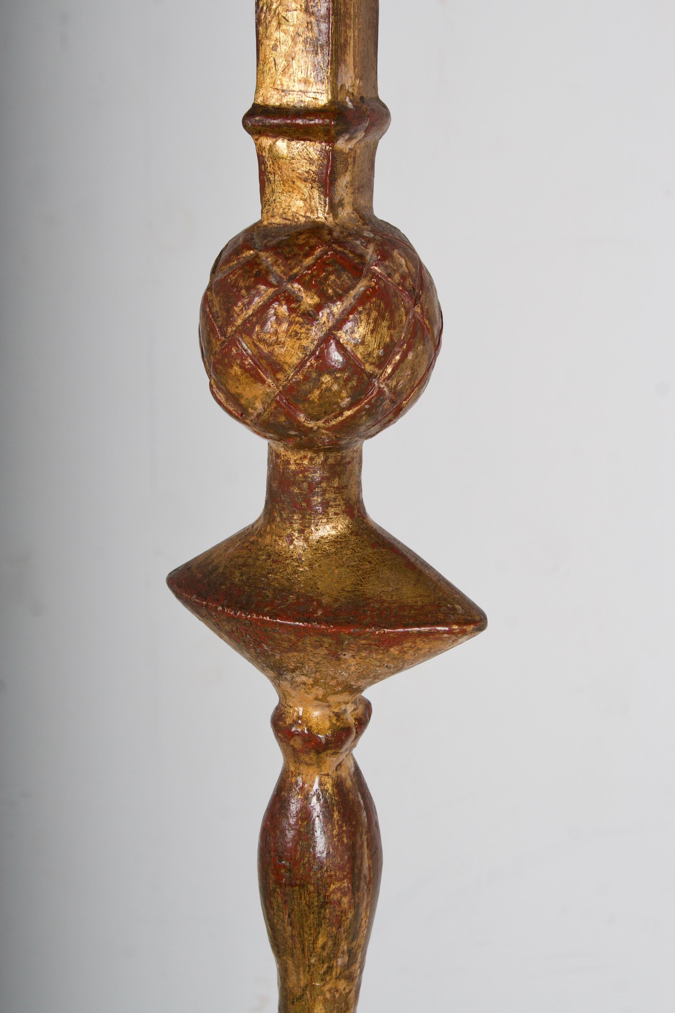 Gilt Gilded Bronze, Pomme de Pin Torchere, after the model by Giacometti, Hanschen &G