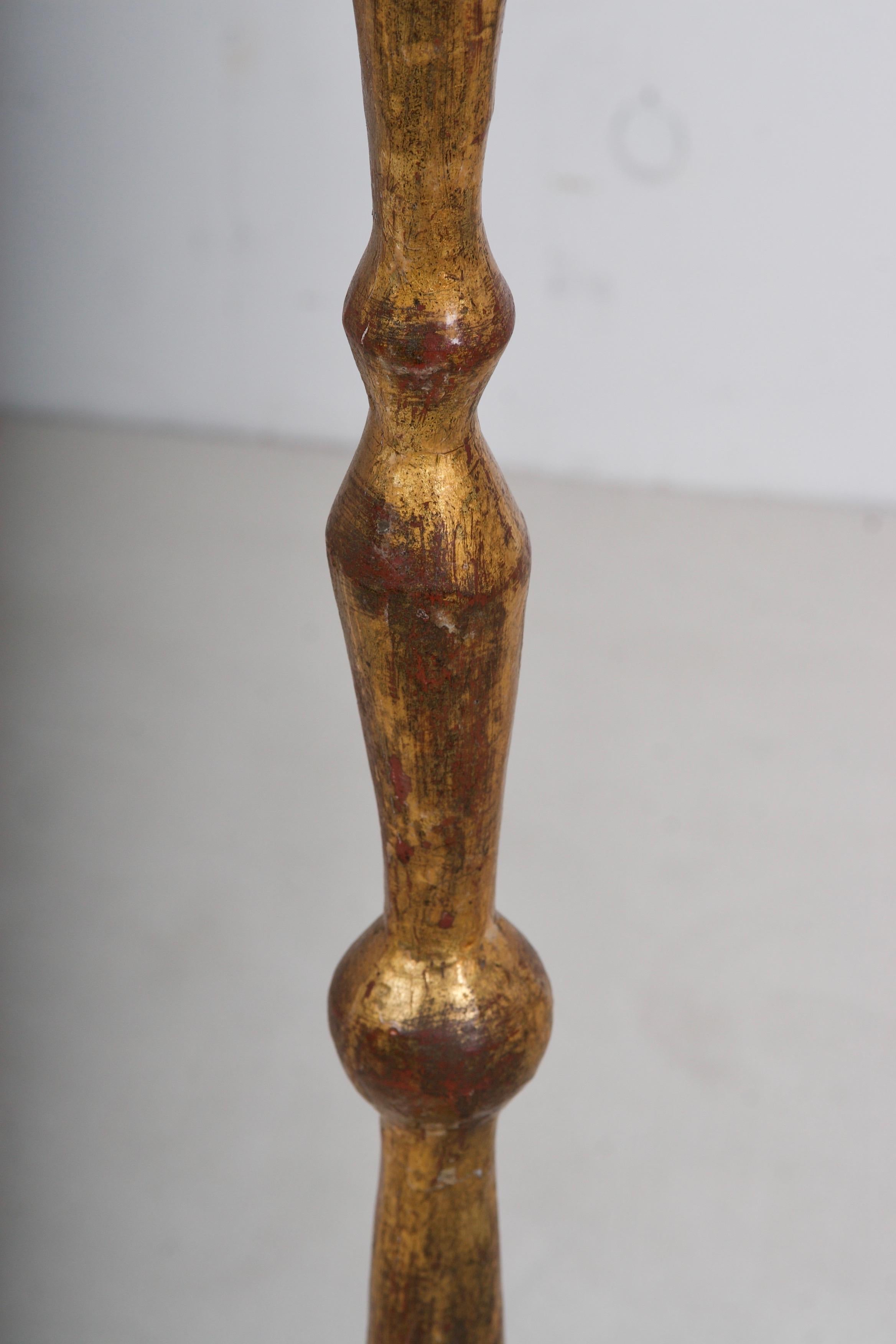 20th Century Gilded Bronze, Pomme de Pin Torchere, after the model by Giacometti, Hanschen &G