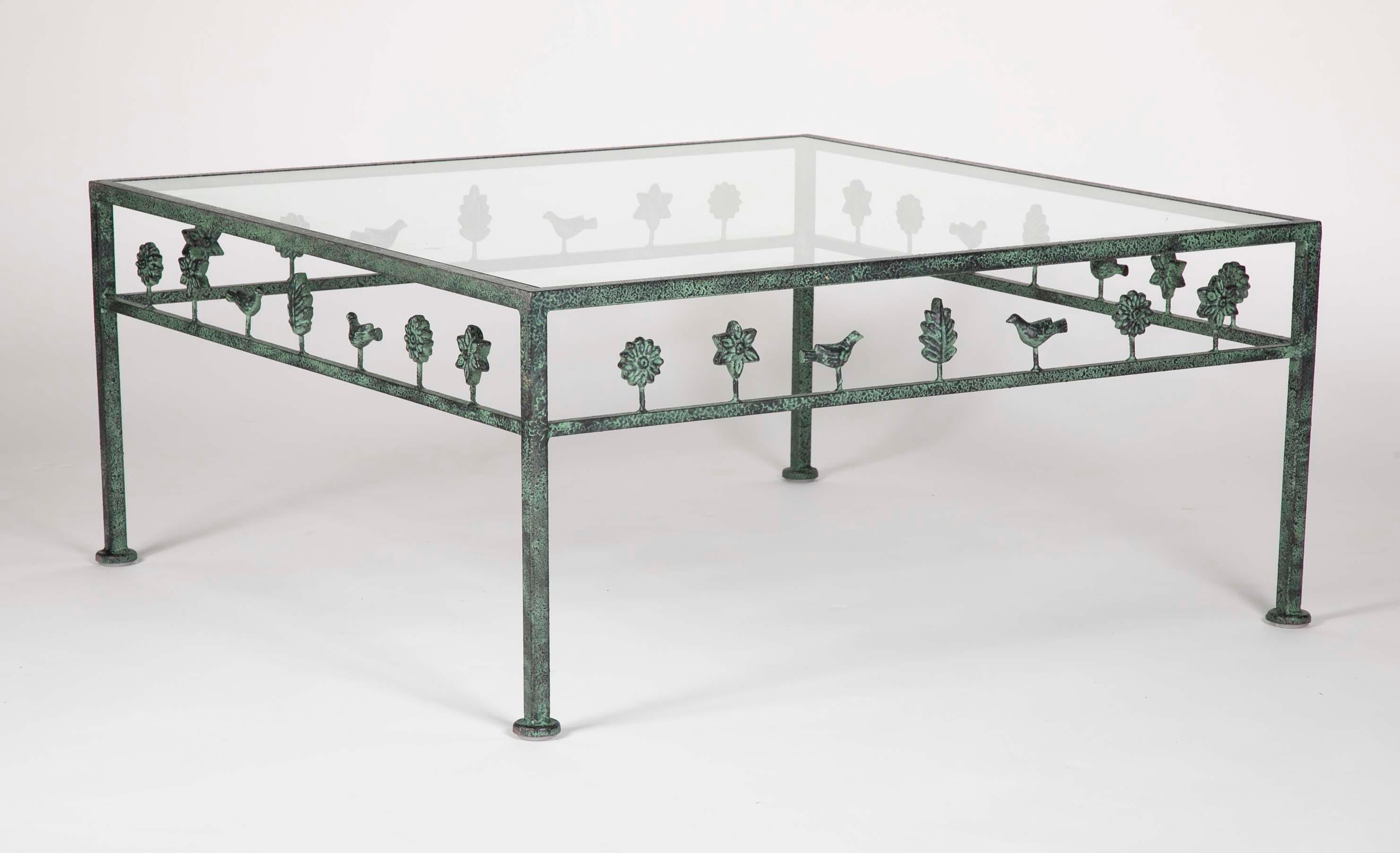 Diego Giacometti Style Iron and Glass Coffee Table 2