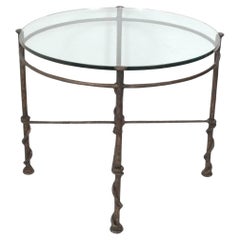 Base de mesa de centro o de desayuno de hierro estilo Diego Giacometti