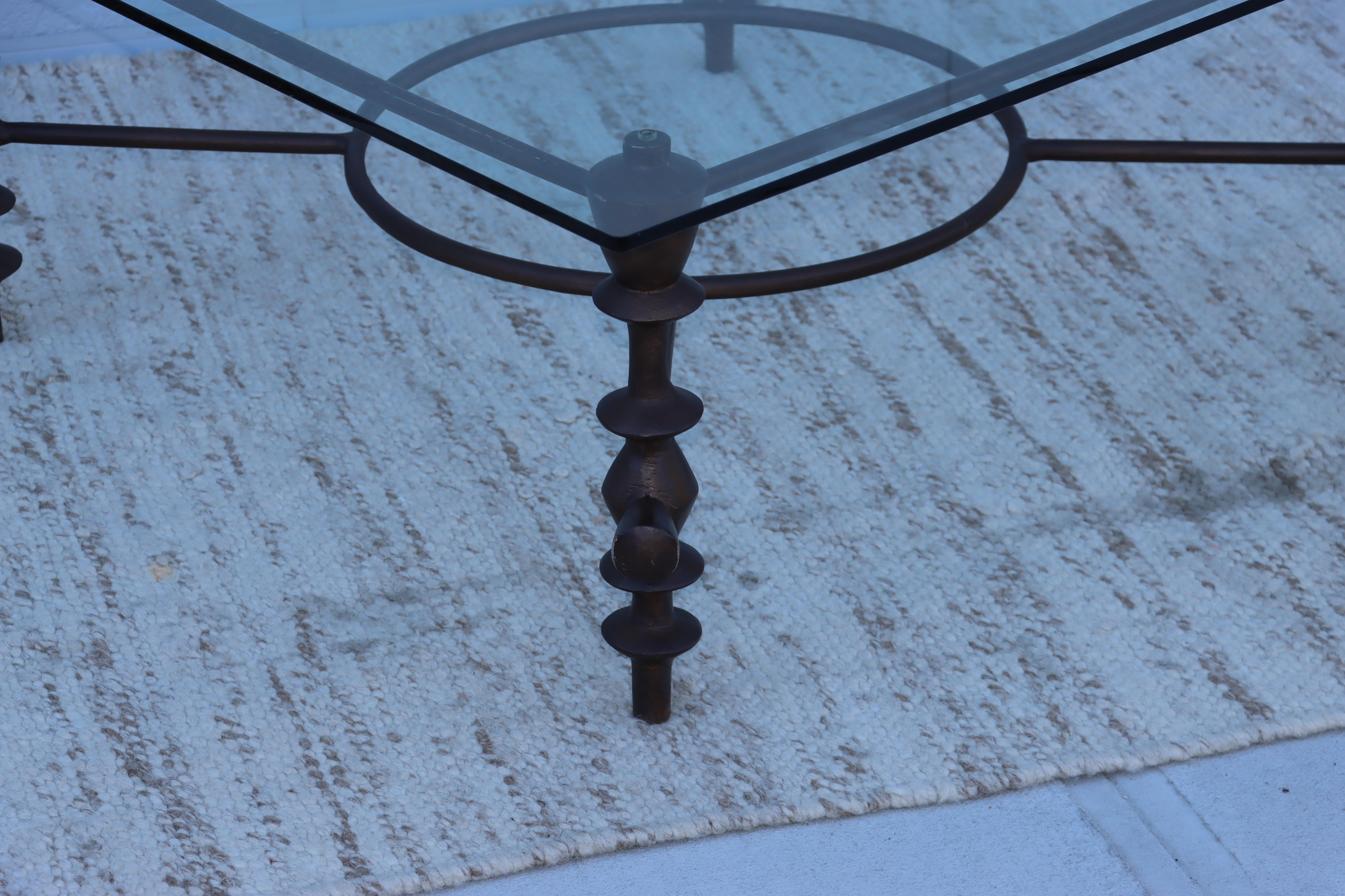 Fin du 20e siècle Grande table basse de style Diego Giacometti en vente