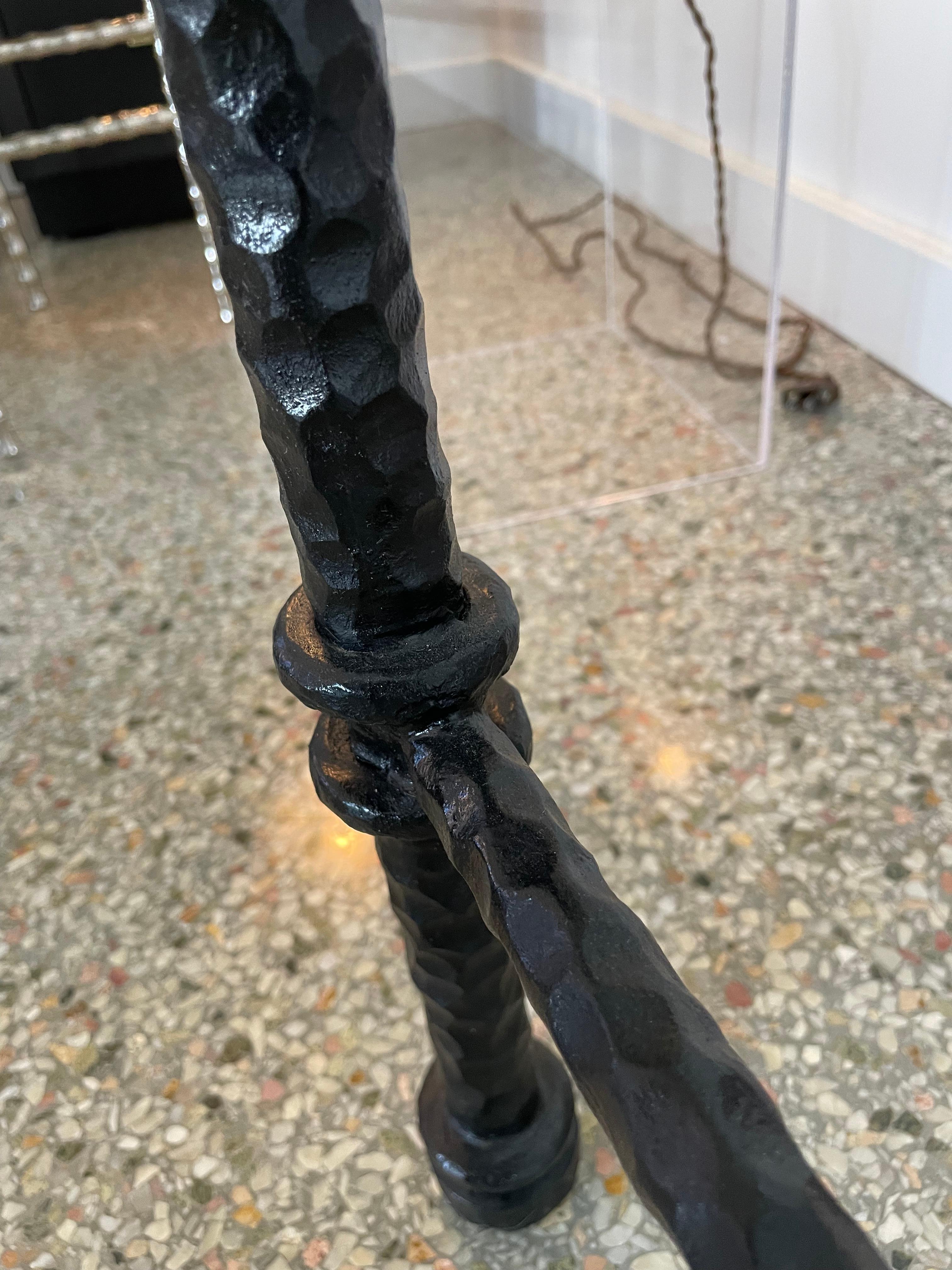 Diego Giacometti Style Wrought Iron Console Table For Sale 6