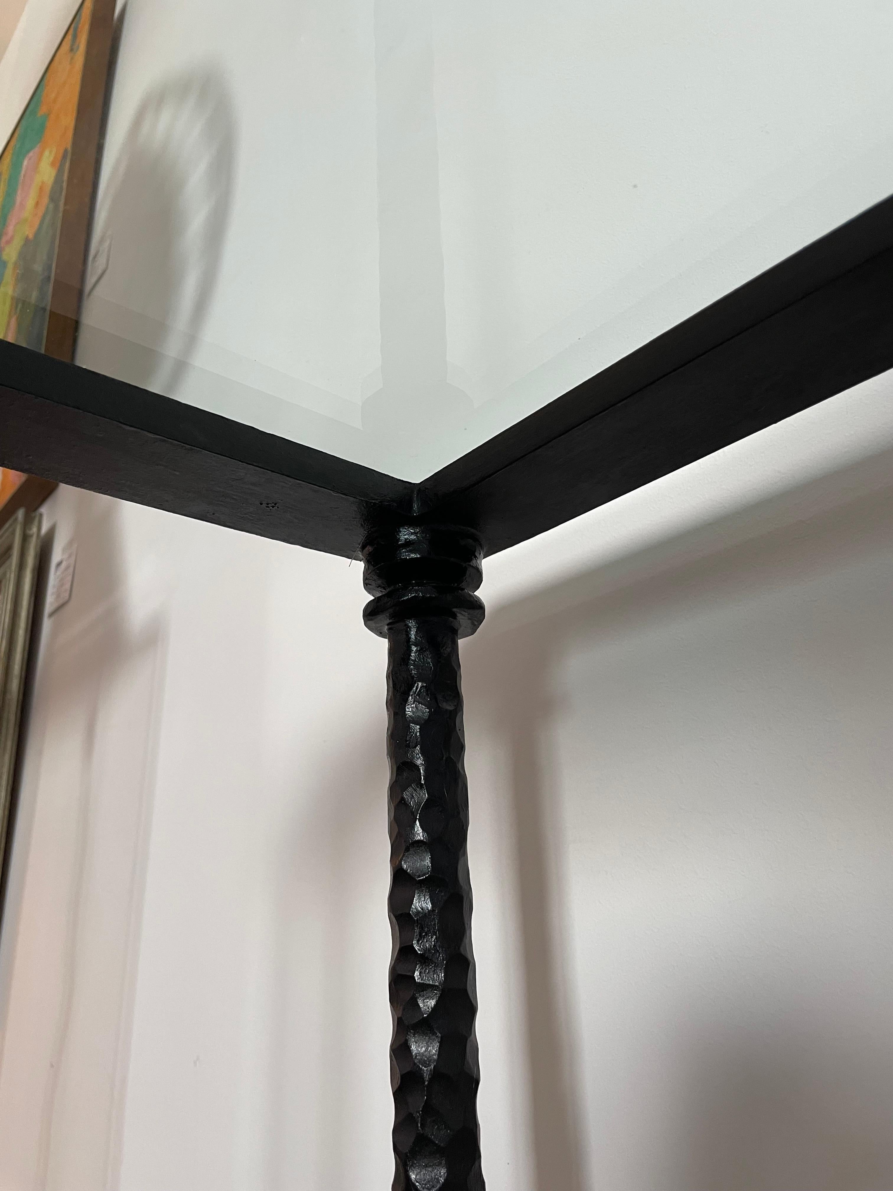 Diego Giacometti Style Wrought Iron Console Table For Sale 7