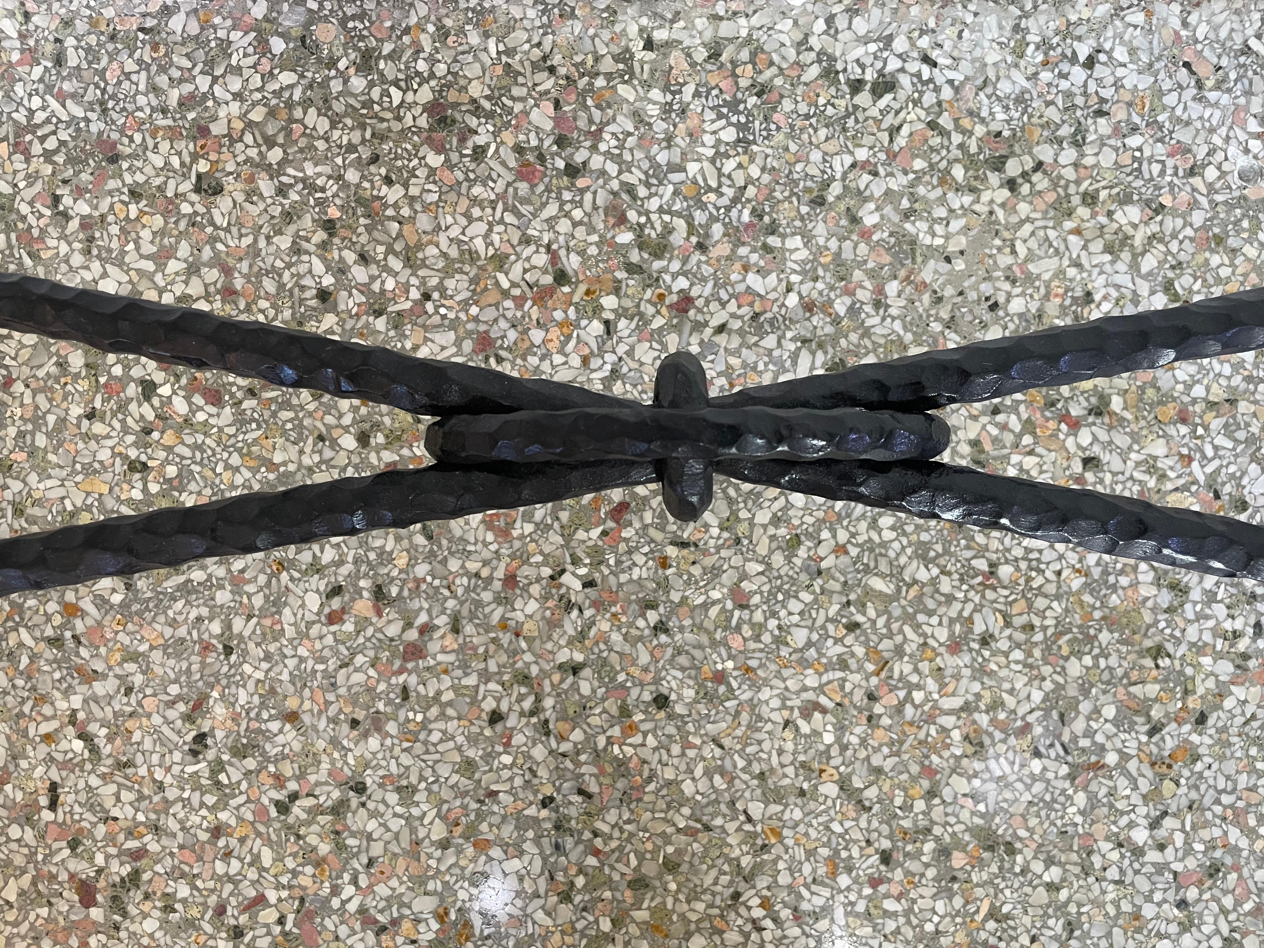 Diego Giacometti Style Wrought Iron Console Table For Sale 8