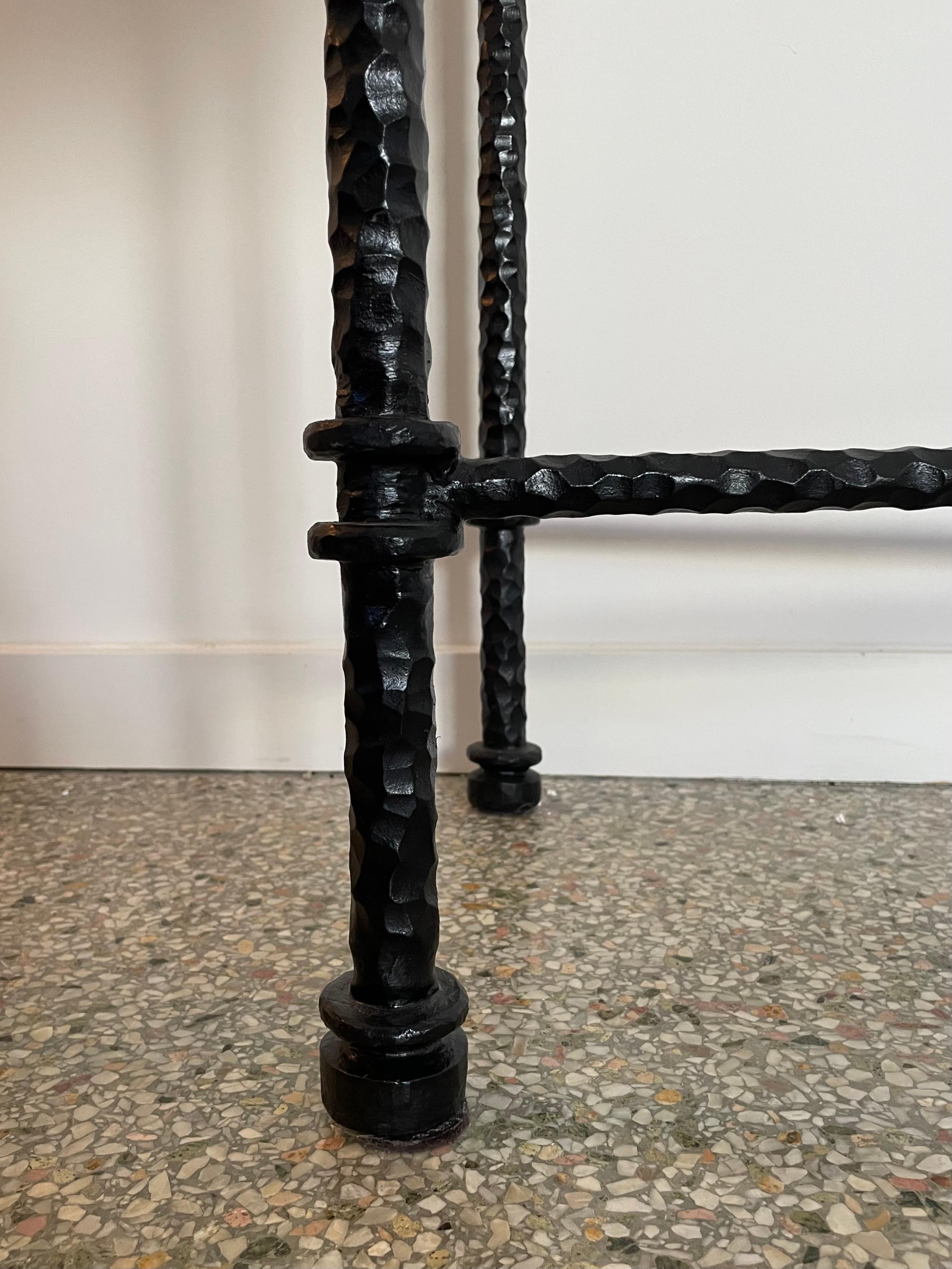Diego Giacometti Style Wrought Iron Console Table For Sale 11