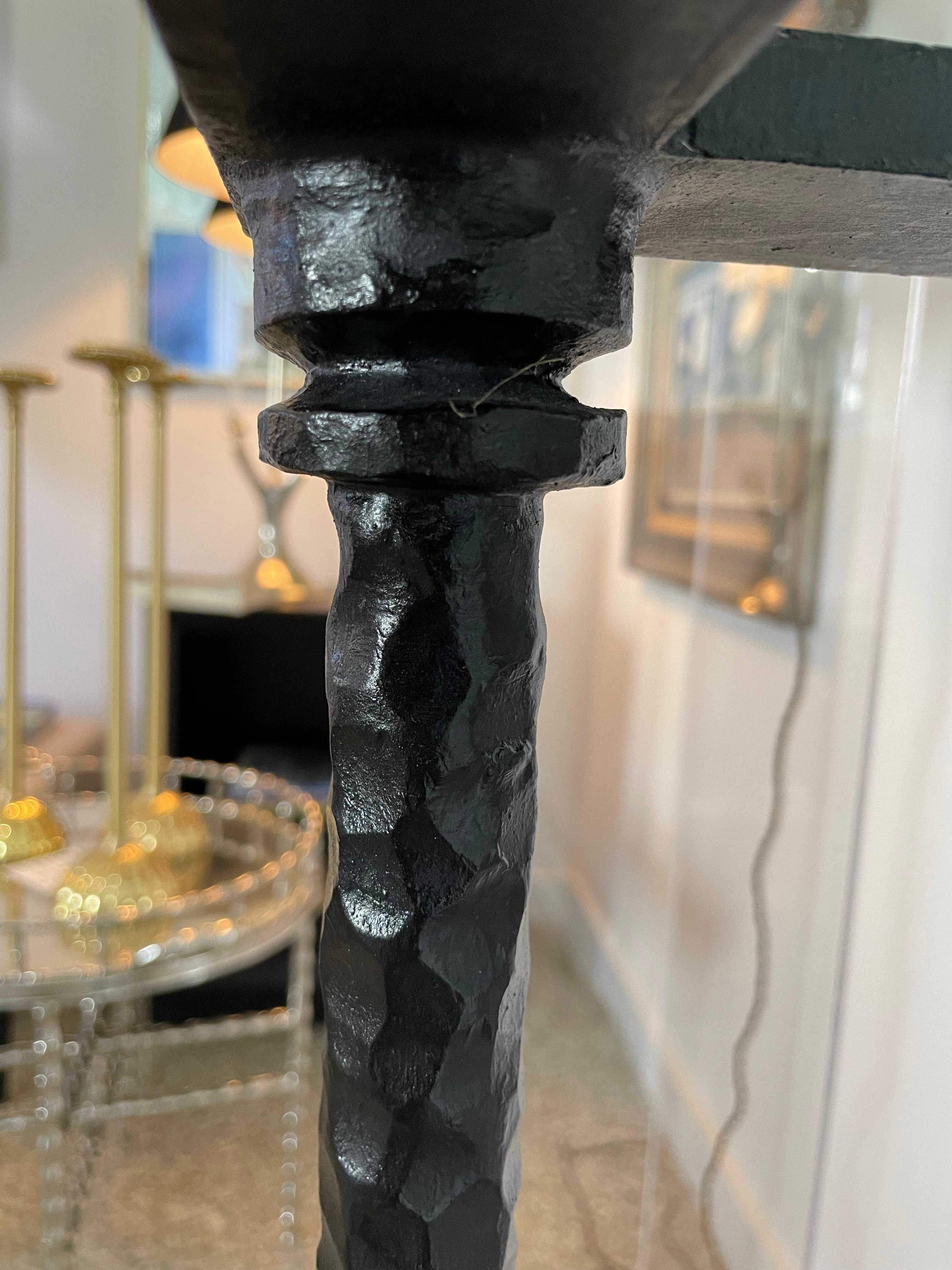 Diego Giacometti Style Wrought Iron Console Table For Sale 12
