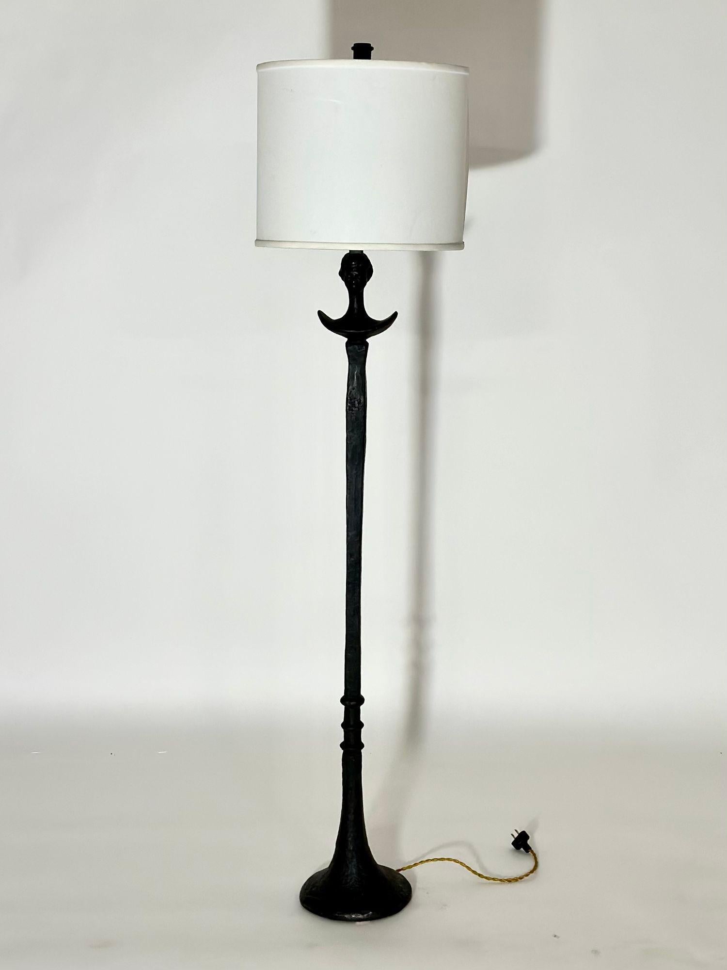 Mid-Century Modern Lampadaire Tete de femme Diego Giacometti