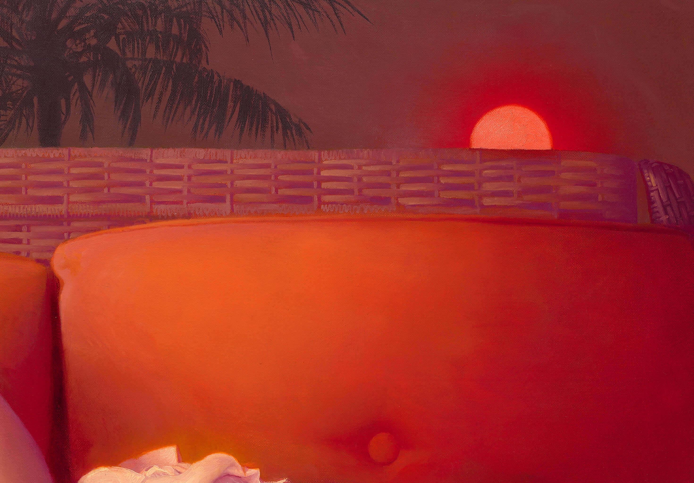„Blood Orange“, „  Ölgemälde (Braun), Nude Painting, von Diego Glazer