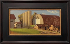 "Farm Near Brandywine" Original Oil Painting, PA farm landscape