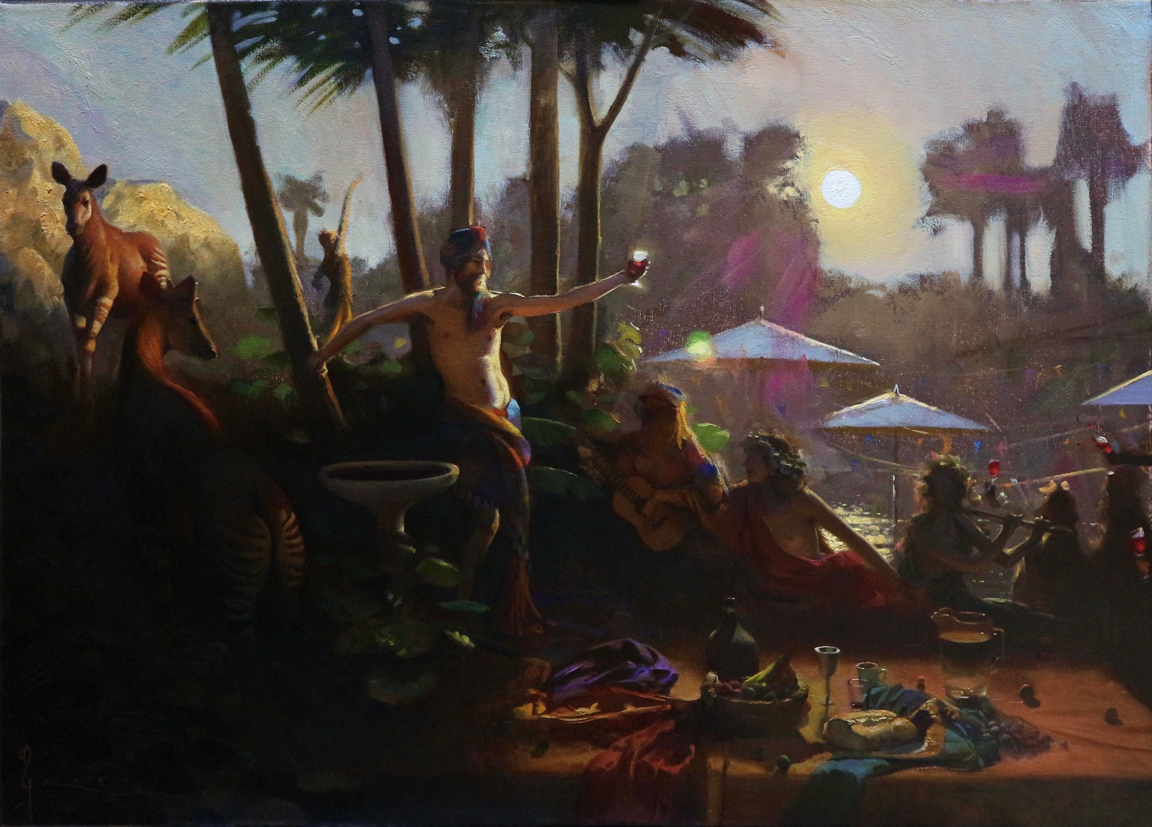 Diego Glazer Nude Painting - "Lenaia" Oil Painting