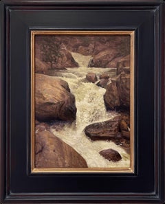 "Agua corriente" Pintura al óleo original, Río