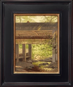 "Secluded Bridge" Original Oil Painting