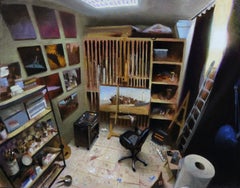 Used "The Artist's Studio" Oil Painting