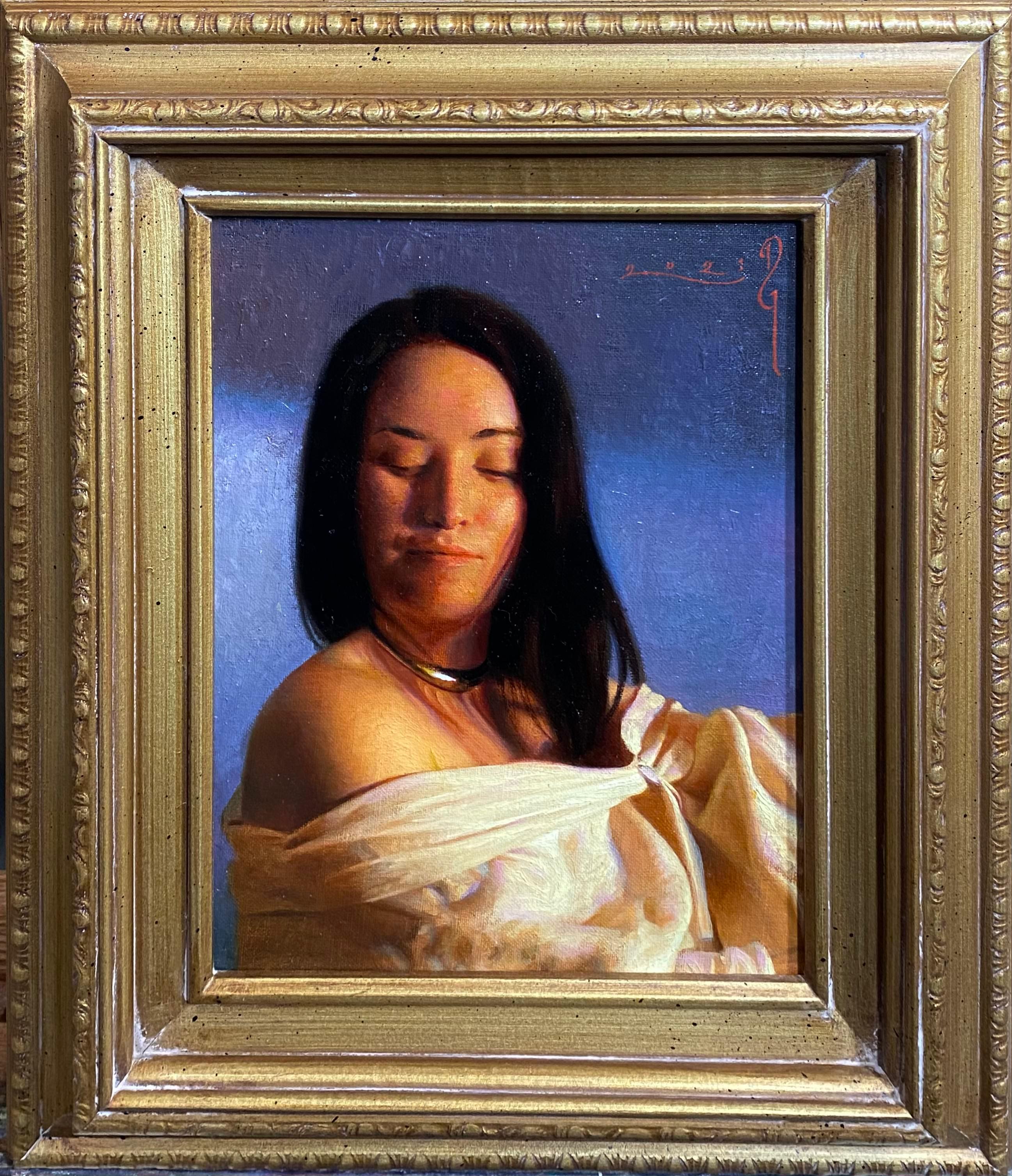 Diego Glazer Portrait Painting - "You'll See" Oil Painting