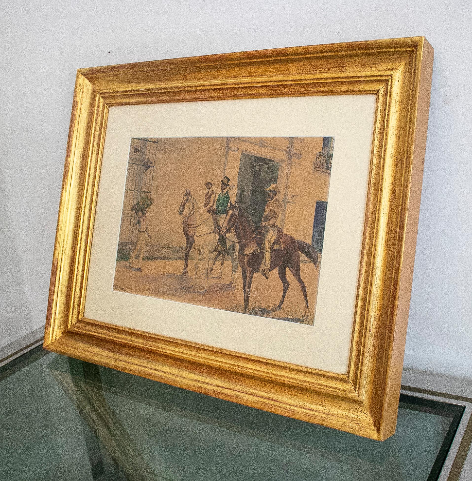 Diego Guevara, 1941 Pair of Cuban Colonial Watercolours w/ People Scenes and giltwood frame. 

Frame measurements: 46x57x5cm.


 
