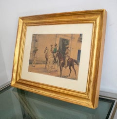 Diego Guevara, 1941 Pair of Cuban Colonial Watercolours W/ People Scenes Framed