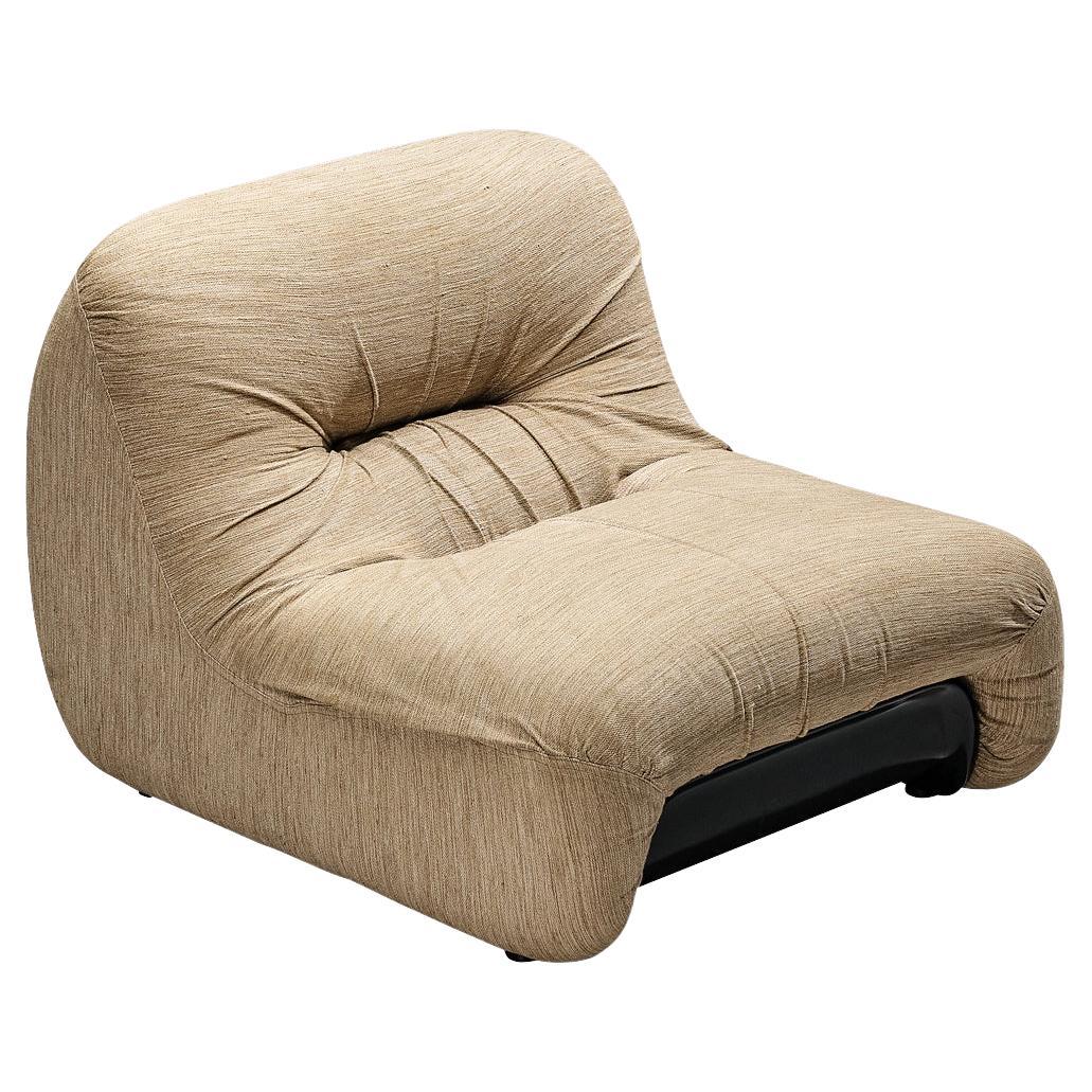 Diego Mattu for 1P 'Malù' Lounge Chair in Beige Upholstery