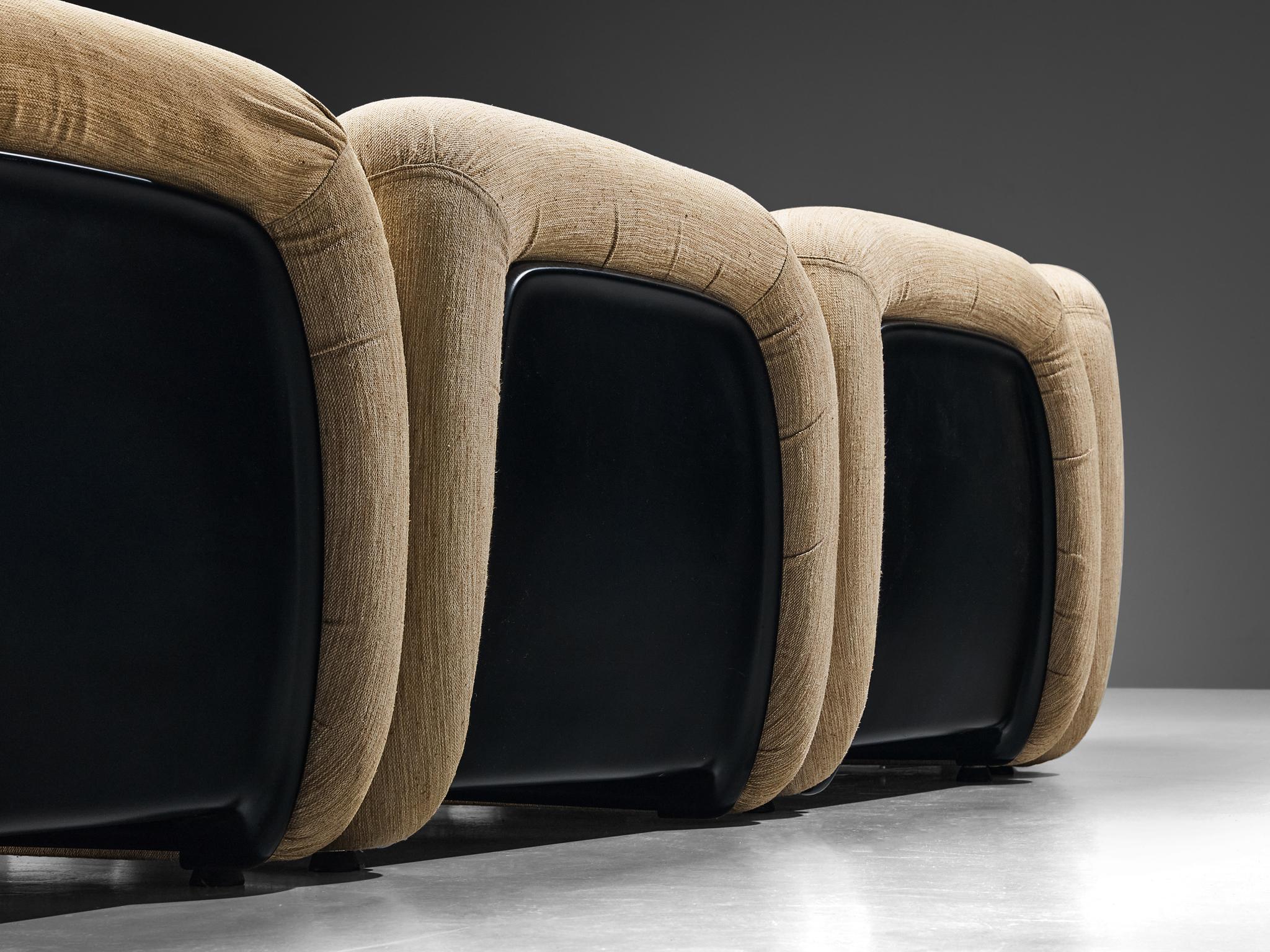 Diego Mattu para 1P Sofá modular 'Malù' en tapicería beige en venta 1