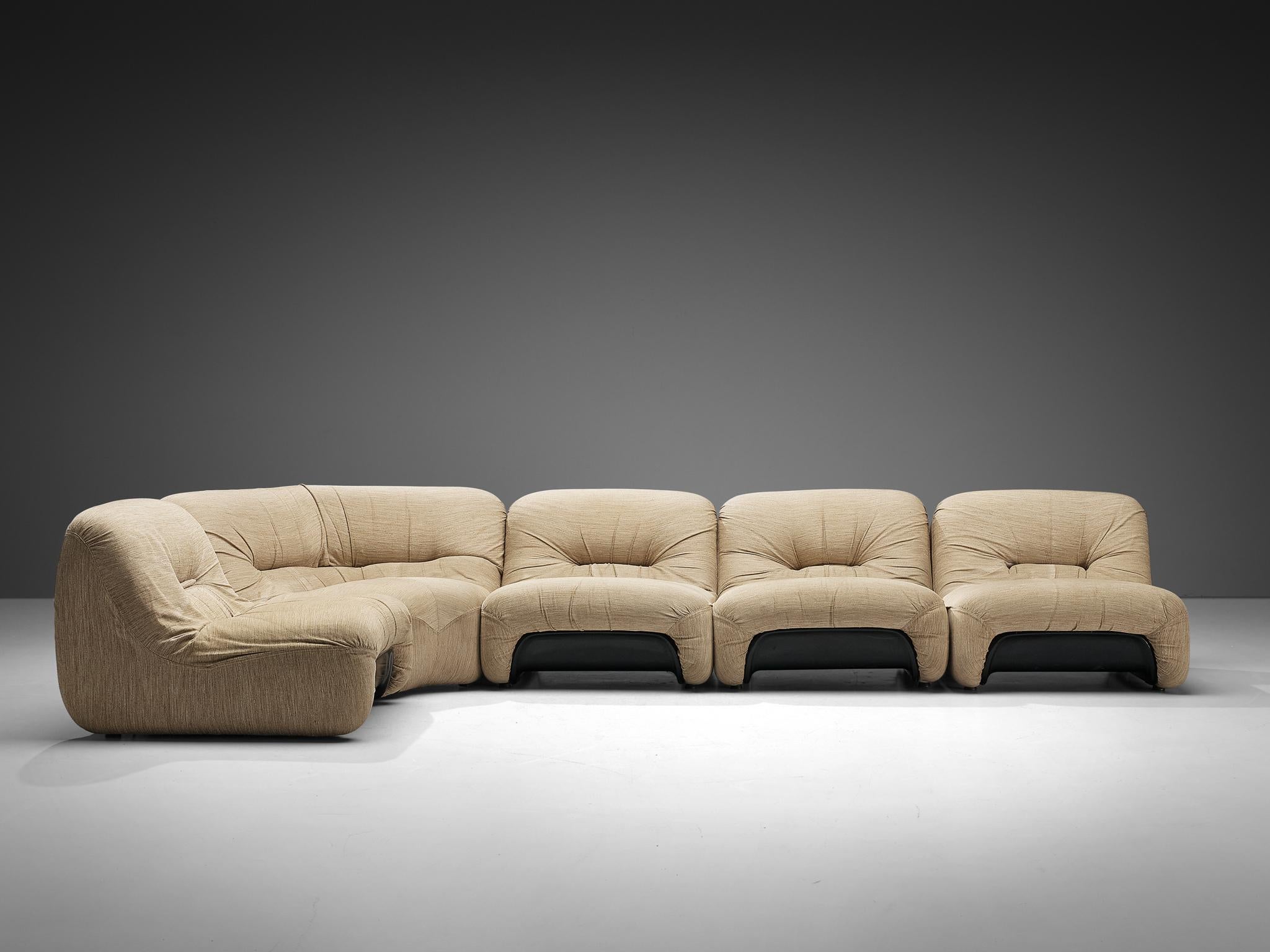 Diego Mattu para 1P Sofá modular 'Malù' en tapicería beige en Bueno estado para la venta en Waalwijk, NL
