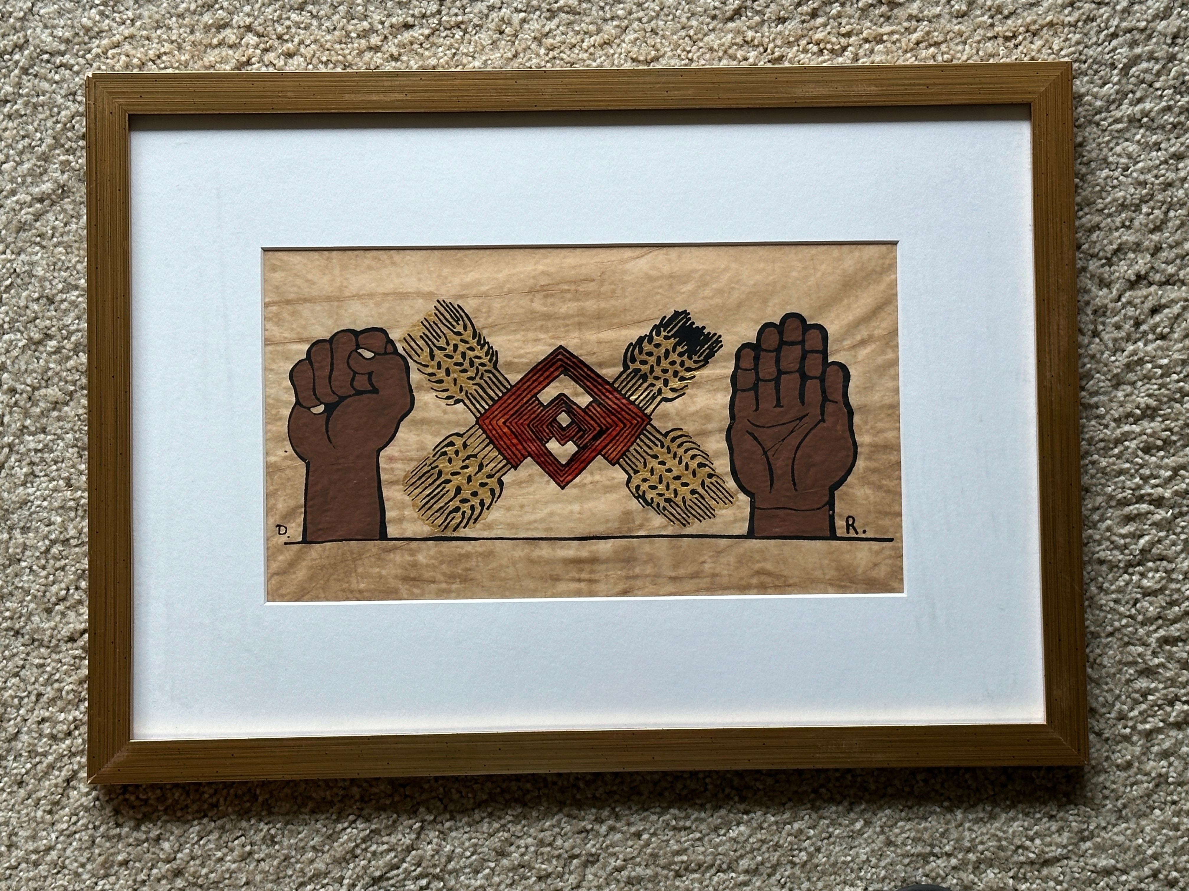 Lithographie symbolique « Struggle and Fraternity » de Diego Rivera en vente 6