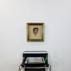 Diego Rivera. Portrait of an Indigenous Mexican Child Antique Framed