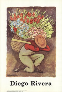 1995 After Diego Rivera 'The Flower Seller' Modernism USA Offset Lithograph