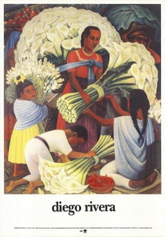1997 Diego Rivera 'The Flower Vendor' Modernism USA Offset Lithograph