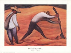 1999 After Diego Rivera 'Peasants' Modernism Switzerland Offset Lithograph