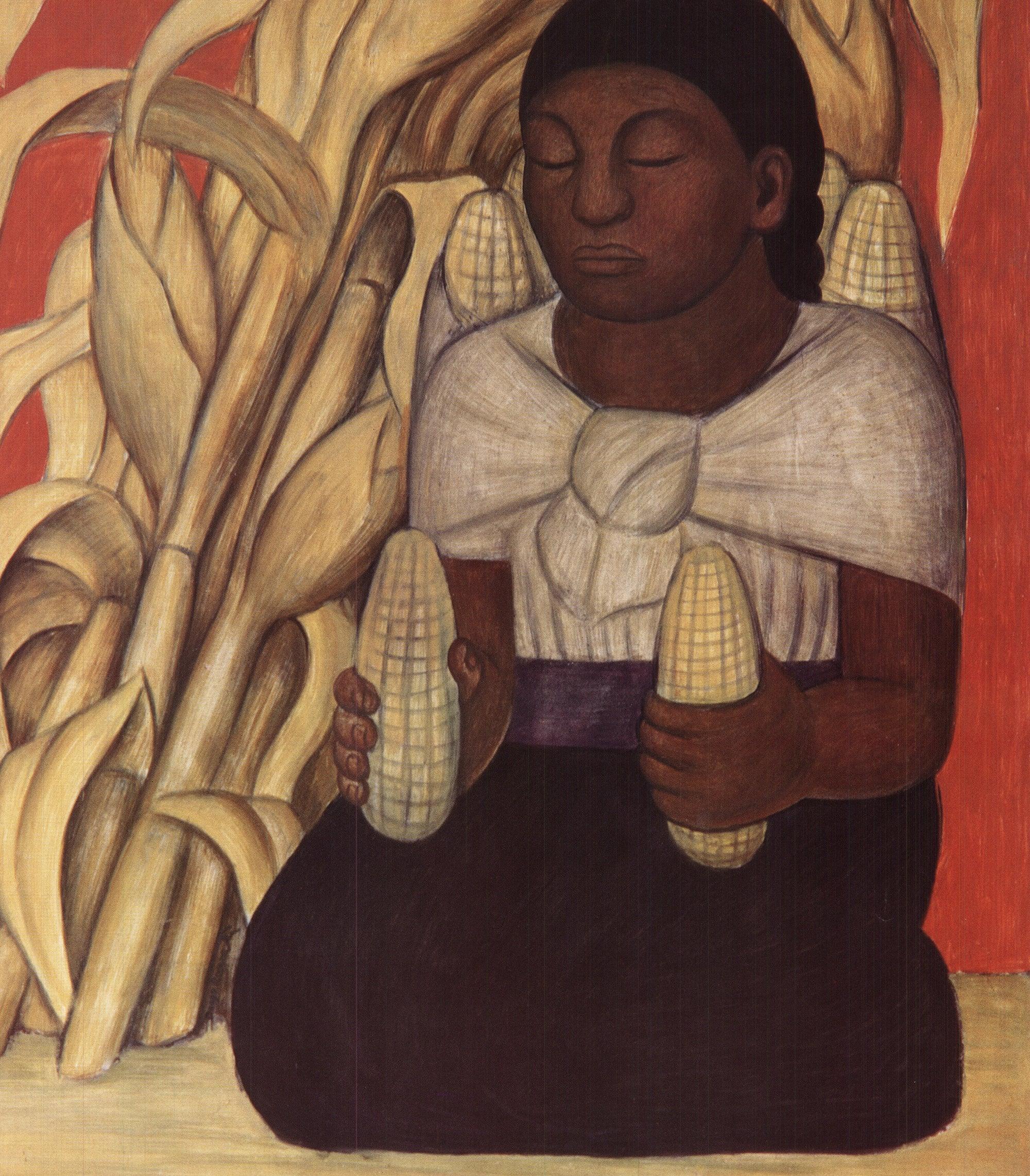 Diego Rivera 'Indigenous Woman with Corn Stalks' 1999- Offset Lithograph For Sale 3