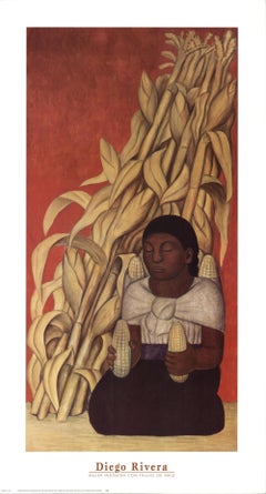 Diego Rivera „Indigenous Woman with Corn Stalks“ 1999- Offset-Lithographie