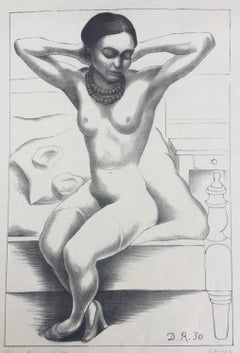 Vintage              FRIDA KAHLO - (NUDE SITTING)