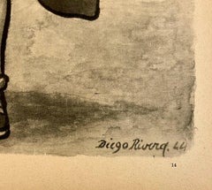 Vintage 1948 Limited Edition (of 200) Lithograph by Mexican Master Diego Rivera