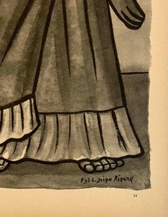 Vintage 1948 Limitierte Auflage (von 200) Lithographie des mexikanischen Meisters Diego Rivera, Vintage