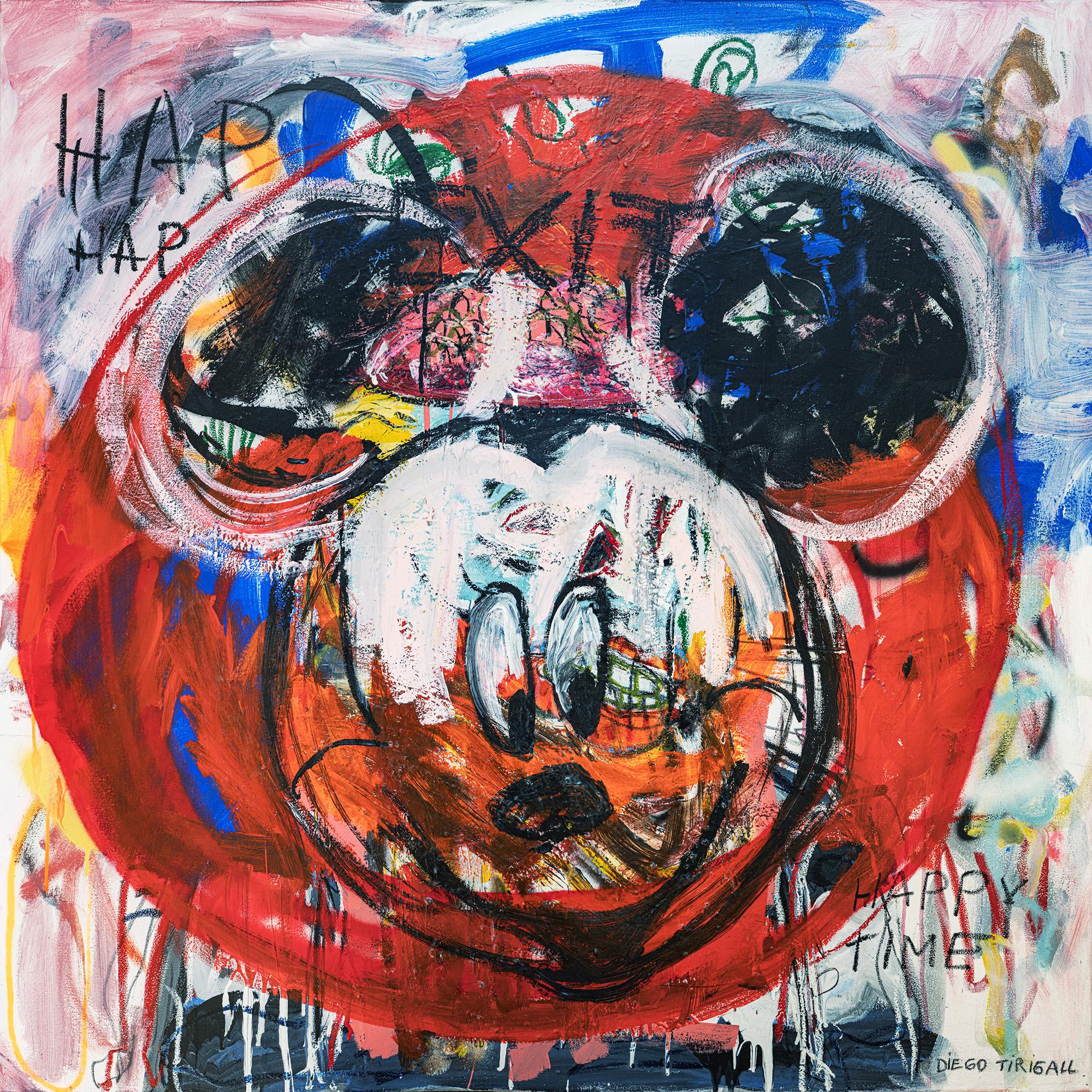 Diego Tirigall Figurative Painting – A Little Bit Of Magic – Mickey Mouse-Gemälde