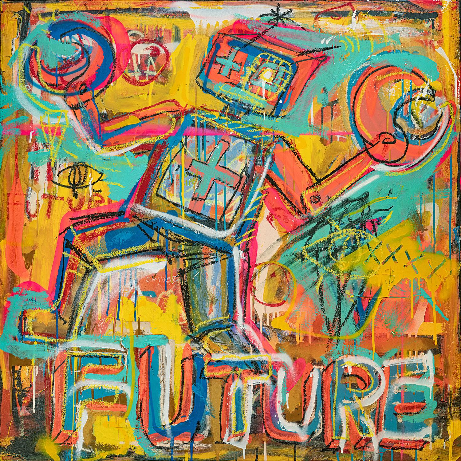 Abstract Painting de Diego Tirigall - Blues de la Inteligencia Artificial