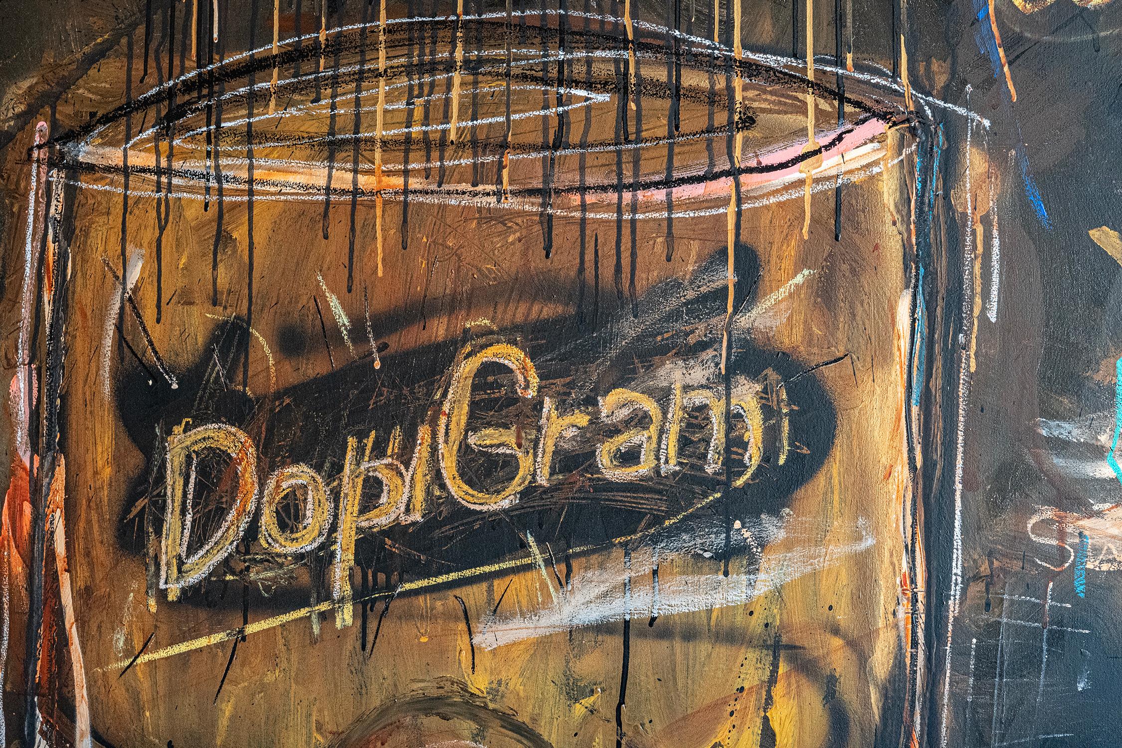 DopiGram Street Art Stile Basquiat - Abstract Painting Nero di Diego Tirigall