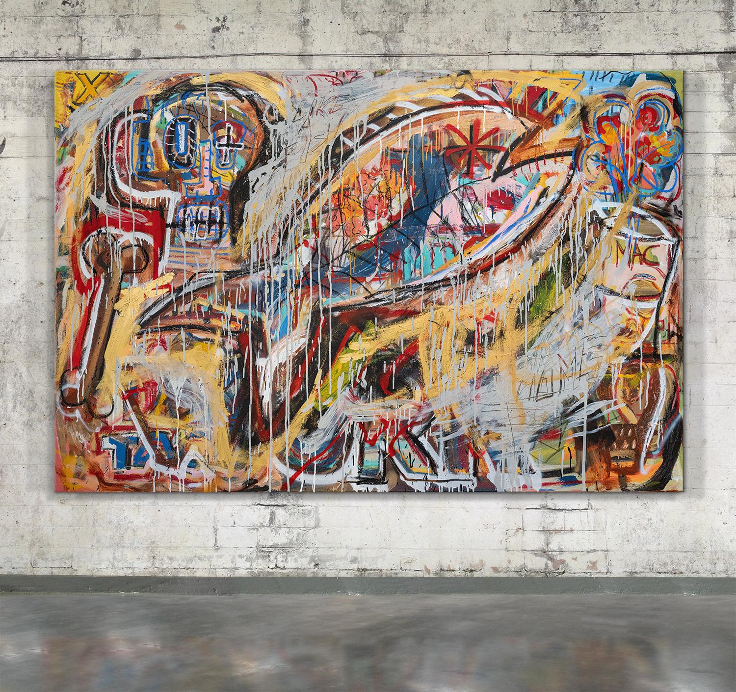 Pesce, teschio e ossa - Painting di Diego Tirigall