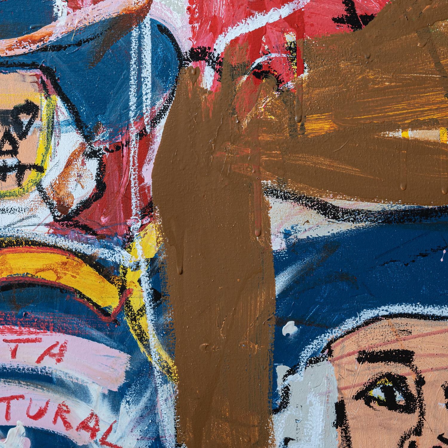 Quacchero  - Tag: stile basquiat - Abstract Painting Marrone di Diego Tirigall