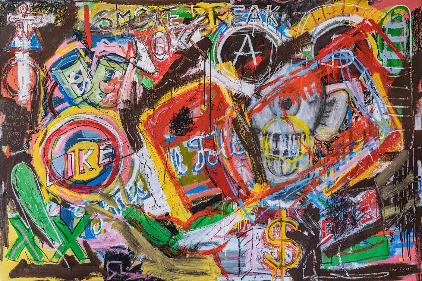 Smoke Break, style Basquiat, 2022