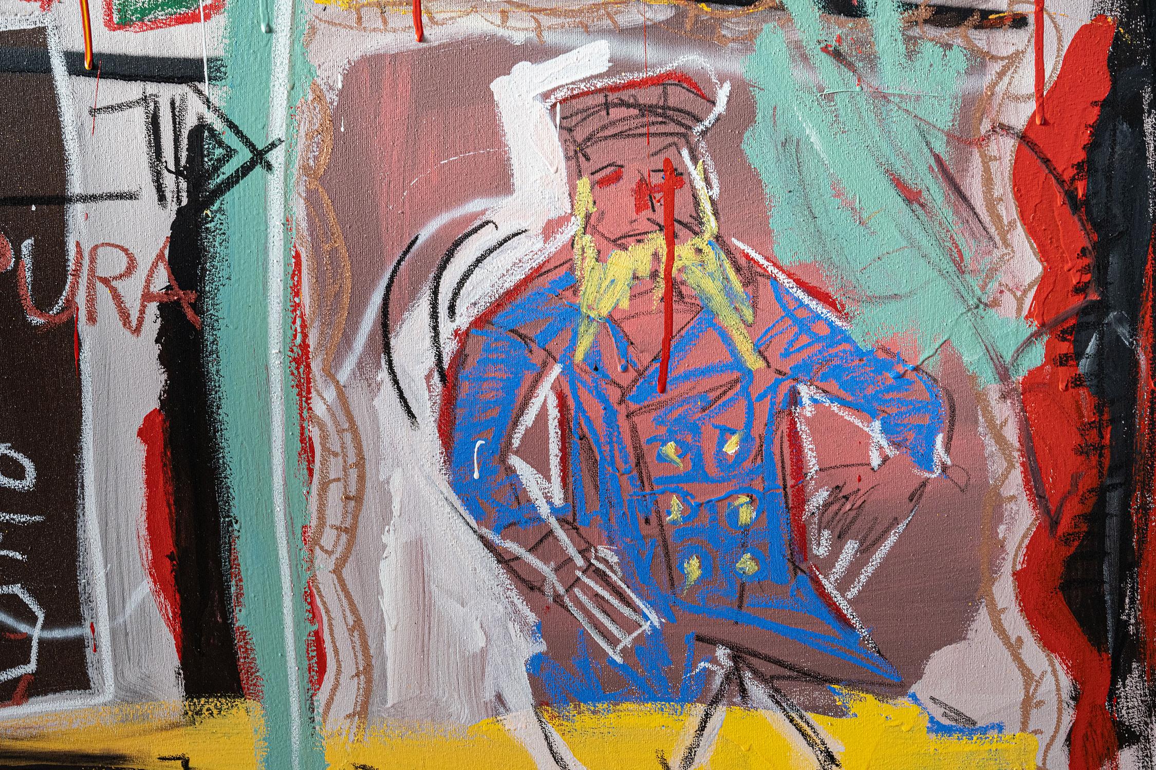 Van Gogh’s Hues of Freedom - Basquiat style, 2023 1