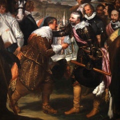 oil on  canvas Historical Scene " The Surrender of Breda "after Diego Velasquez