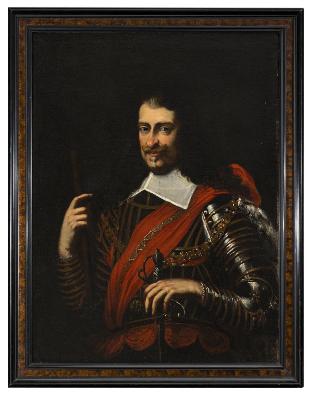 18th Century and Earlier Diego Velázquez (Seville 1599 - Madrid 1660) circle of Portrait of a Leader 17th For Sale