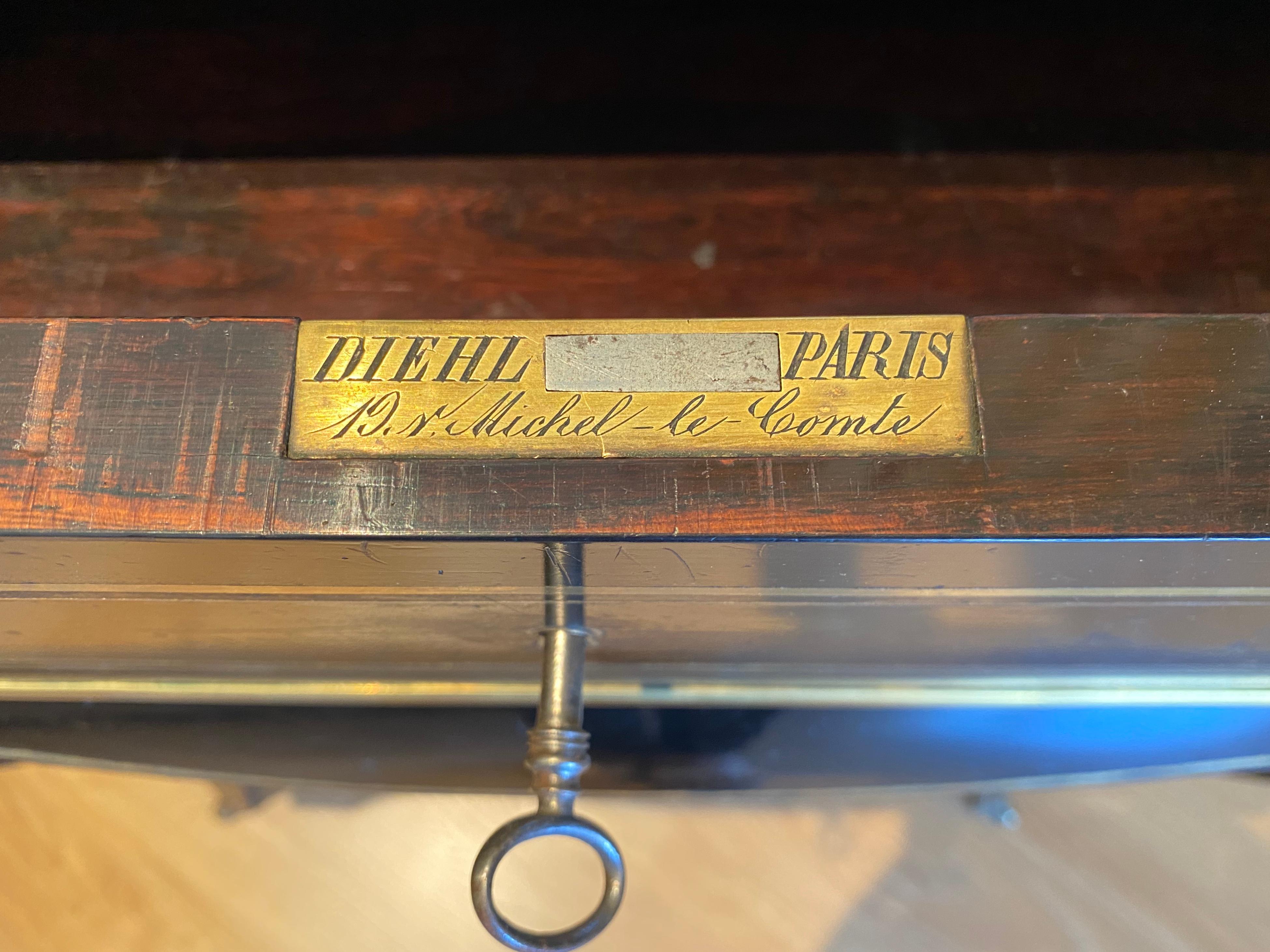 Diehl in Paris, Napoleon III Ebony Work Table / Vanity Table, 19th Century For Sale 6