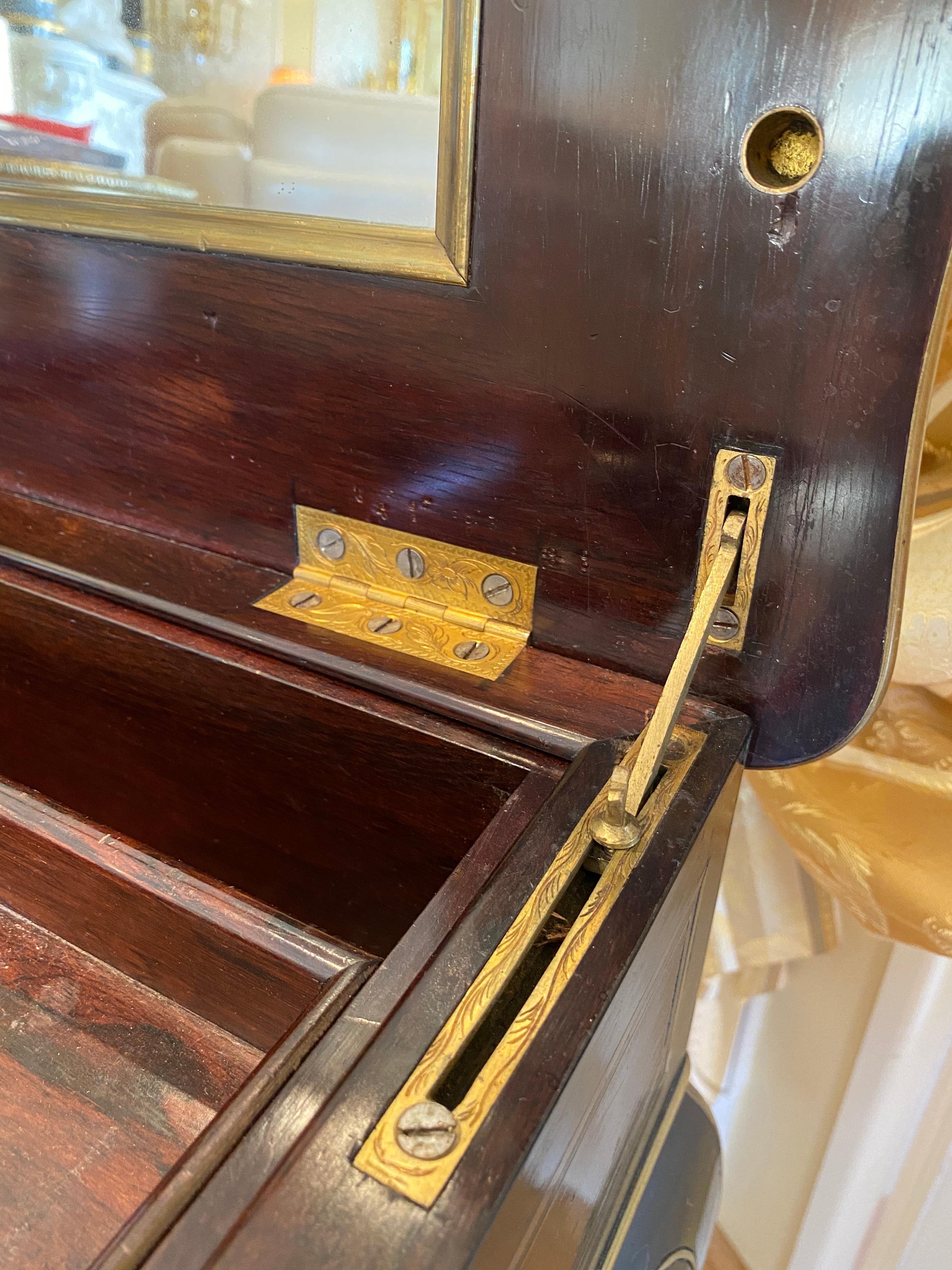 Diehl in Paris, Napoleon III Ebony Work Table / Vanity Table, 19th Century For Sale 8