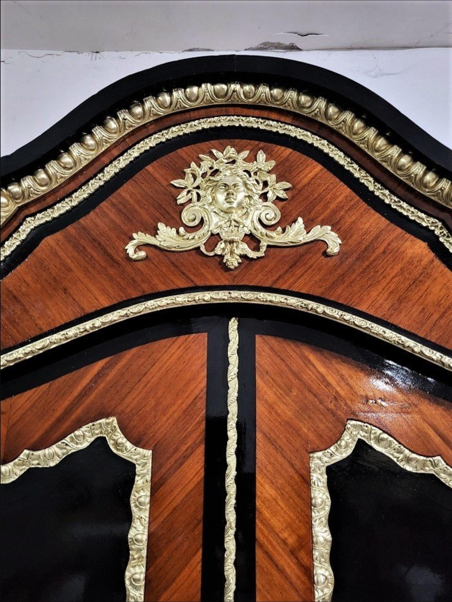 Mahogany Diehl Signed Boulle Marquetry Napoleon III Style Armoire Wardrobe, France, 1870
