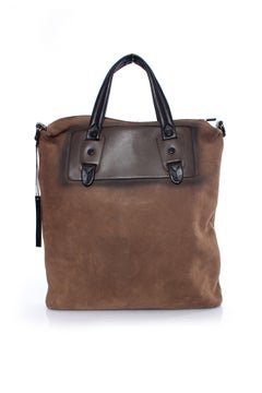 Diesel Black Gold, brown suede bag with shoulderstrap
